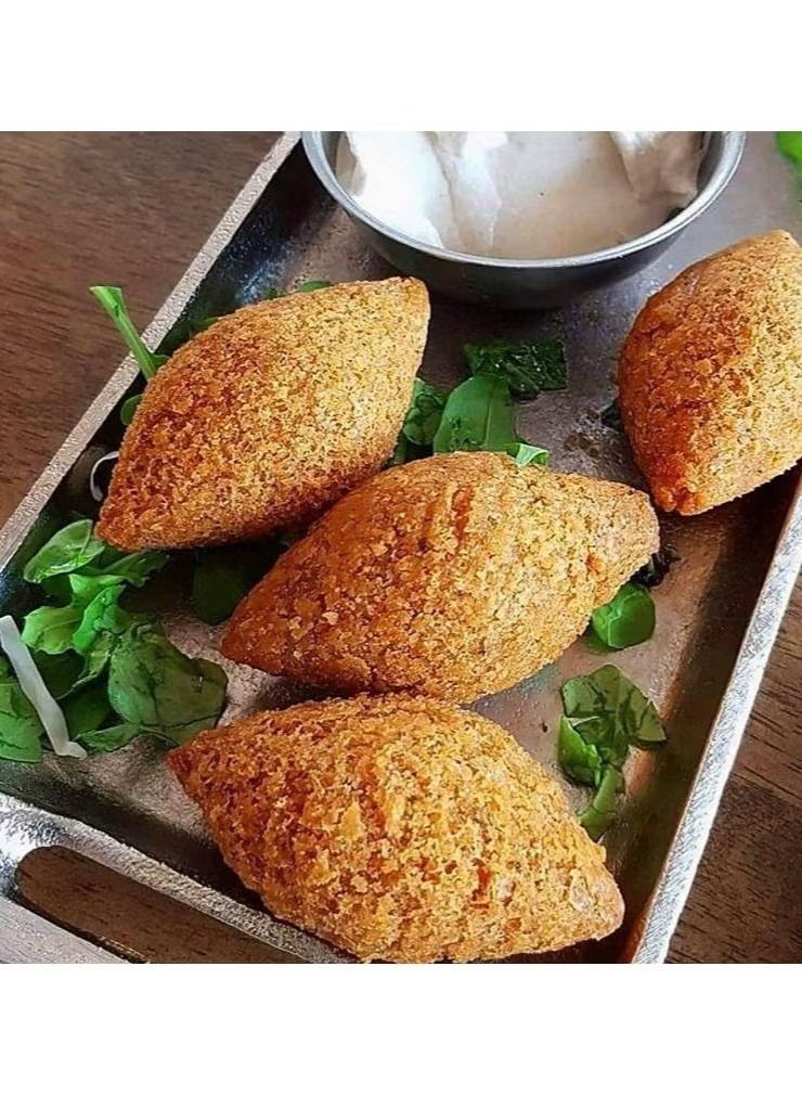 صانع الكبةصانع الكبة، قالب كرات اللحم، قالب صانع الكبة، أداة ضغط يدوية بلاستيكية، أدوات المطبخ لصنع الكبة المقلية (9 قطع) - Image 4