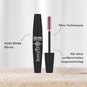 lavera ماسكارا لافيرا تأثير الفراشة لون أسود جميل نباتي طبيعي مبتكر مكياج عيون للعناية بالبشرة مستحضرات تجميل عضوية BIO - Image 3
