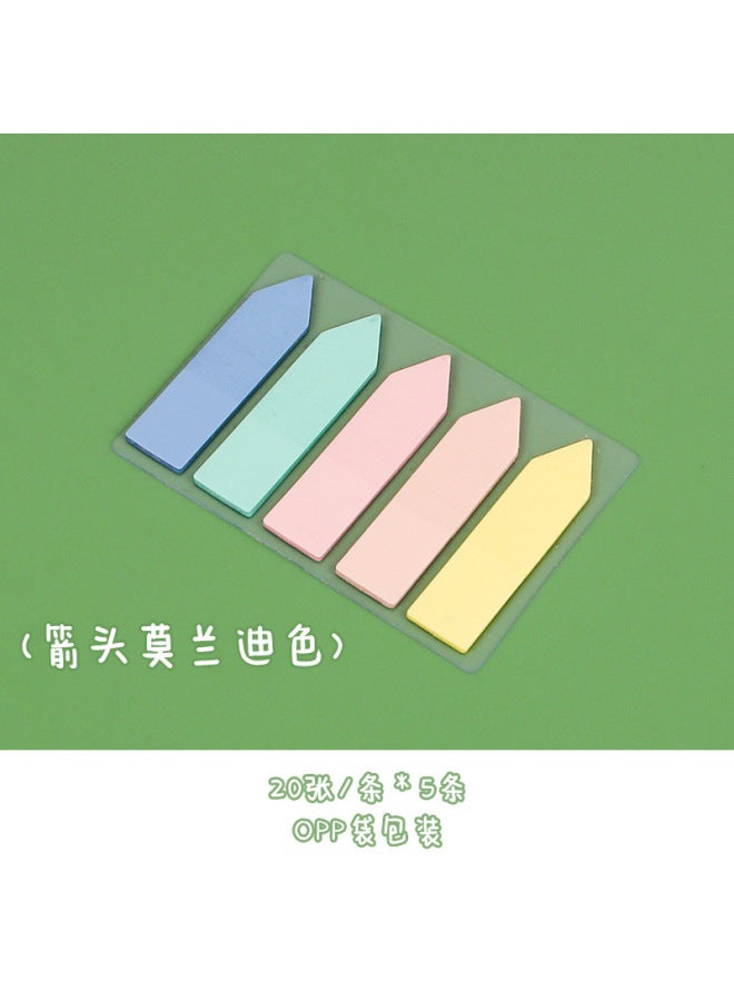 HELPS Morandi Style Post-it Notes Pet Small Fresh Classification Label Notes Key Tips Index Post - Image 1