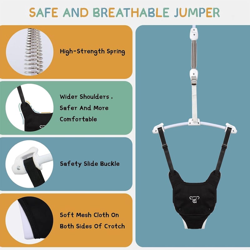 RAGOZONERY 2 in 1 Baby Jumper with Toddler Swing, Baby Jumpers and Bouncers, Indoor Outdoor Toddler Swing Set - Image 4