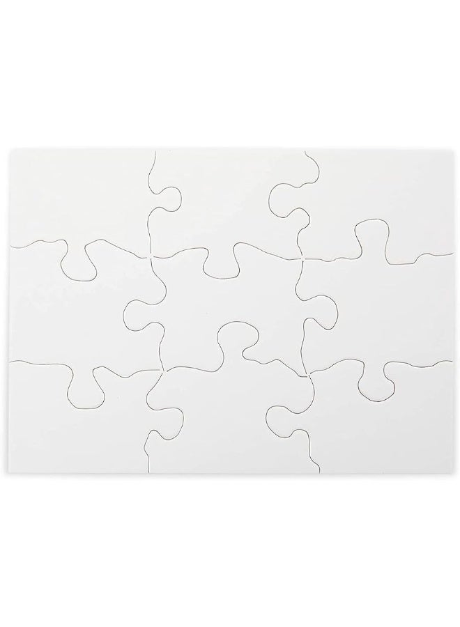 Bright Creations 24 Sheets Blank Puzzles to Draw On Bulk, 5.5 x 4 Inch Jigsaw Puzzle Pieces for DIY, Arts and Crafts Projects - Image 2