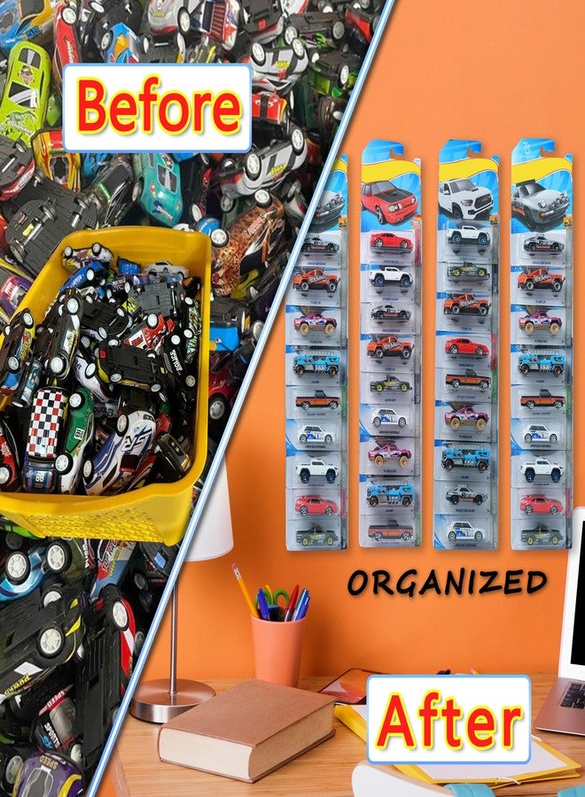 KASTUN 5 Pcs Diecast Display Case for Hot-Wheels Match-Box,Toy Car Storage Organizer,Compatible with Hot-Wheels Match-Box Packaged Cars,Packaged Cars Display Wall Mount (5pcs) - Image 4