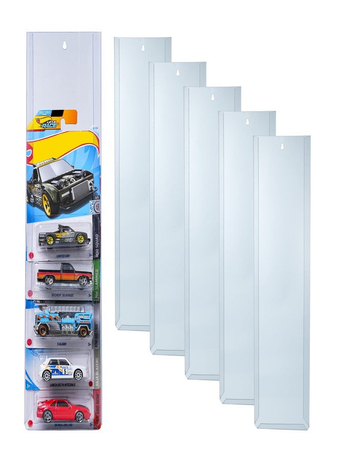 KASTUN 5 Pcs Diecast Display Case for Hot-Wheels Match-Box,Toy Car Storage Organizer,Compatible with Hot-Wheels Match-Box Packaged Cars,Packaged Cars Display Wall Mount (5pcs) - Image 1