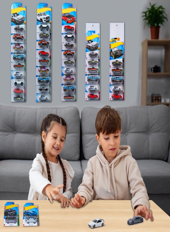 KASTUN 5 Pcs Diecast Display Case for Hot-Wheels Match-Box,Toy Car Storage Organizer,Compatible with Hot-Wheels Match-Box Packaged Cars,Packaged Cars Display Wall Mount (5pcs) - Image 2