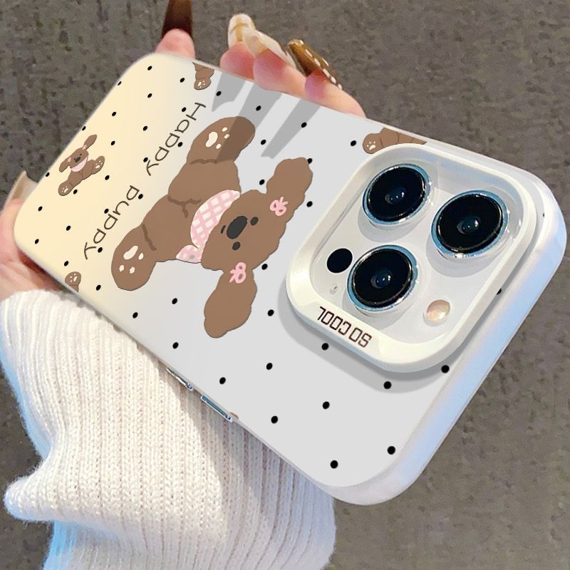 جراب هاتف آيفون 14 برو من آبل بتصميم دب منقط - جراب واقٍ مقاوم للصدمات - Image 3