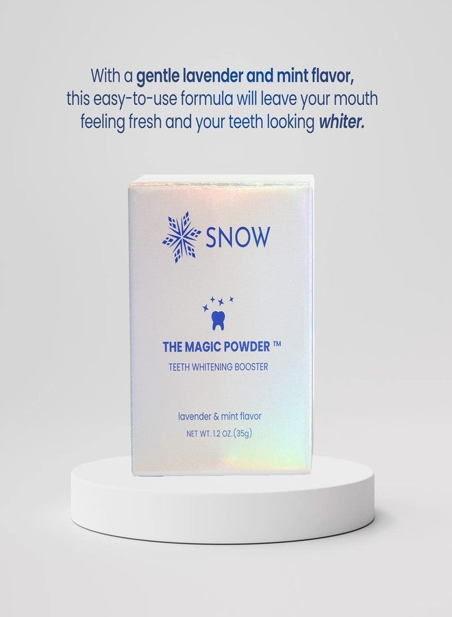 Snow Teeth Whitening Magic Powder - Teeth Whitening Kit Supplement, Adds Whitening Effects to Any Toothpaste, Oral Care Product with Calcium Carbonate for White Teeth, Lavender & Mint Flavor - 0.63-oz - Image 4