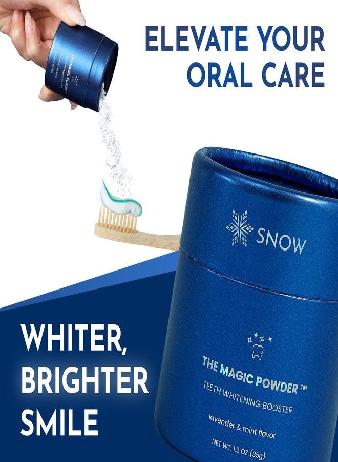 Snow Teeth Whitening Magic Powder - Teeth Whitening Kit Supplement, Adds Whitening Effects to Any Toothpaste, Oral Care Product with Calcium Carbonate for White Teeth, Lavender & Mint Flavor - 0.63-oz - Image 3