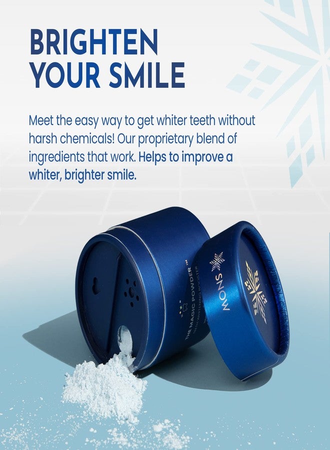 Snow Teeth Whitening Magic Powder - Teeth Whitening Kit Supplement, Adds Whitening Effects to Any Toothpaste, Oral Care Product with Calcium Carbonate for White Teeth, Lavender & Mint Flavor - 0.63-oz - Image 2