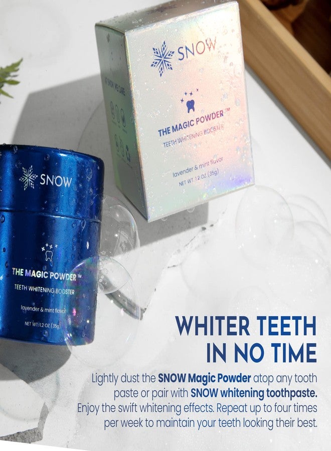 Snow Teeth Whitening Magic Powder - Teeth Whitening Kit Supplement, Adds Whitening Effects to Any Toothpaste, Oral Care Product with Calcium Carbonate for White Teeth, Lavender & Mint Flavor - 0.63-oz - Image 5