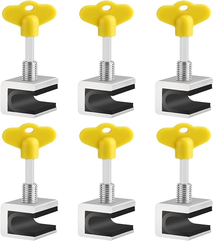 Ncry Window Locks Sliding Security Windows Locks with Key Window Security Bars for VerticalHorizontal Slide DoorAdjustable Security Locks for Child Home Bedroom and Office 6 PCS Lock - Image 1