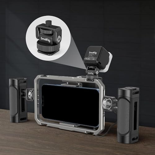 SmallRig 1/4" Mini Ball Head Cold Shoe Mount Adapter with 1/4"-20 Thread for Camera Phone Cage LED Video Light-3577 - Image 2