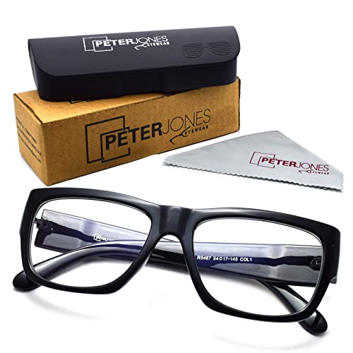Peter Jones Black Thick Frame Unisex Blue Light Blocking Computer Glasses (5487B) - Image 5
