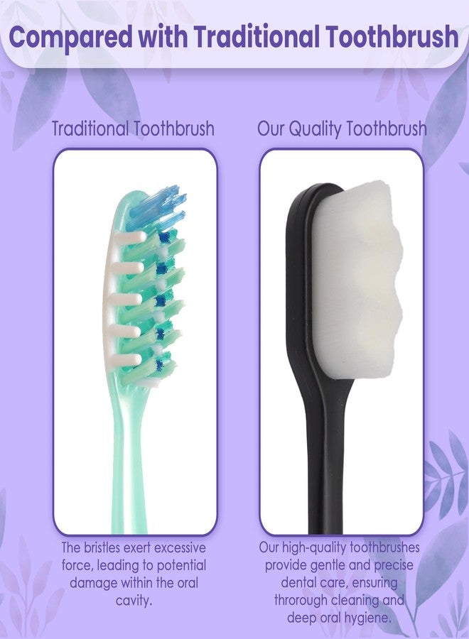 CARE CUB CARECUB 2 Blk & 2 Grn ZigZag Toothbrushes with White Bristles - BPA-Free, Ultra Soft Micro Nano Bristles, Ideal for Sensitive Teeth, 8+ & Adults - Image 3
