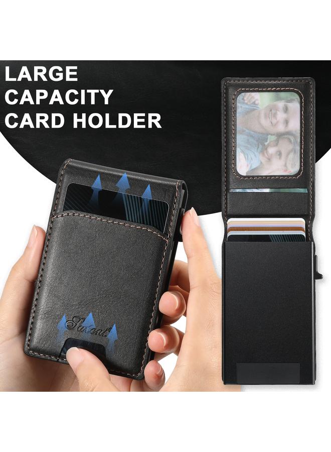 Suteni Case For iPhone 16 H19 Oil Wax 2-in-1 MagSafe Removable Card Box Back Phone Case - Image 4