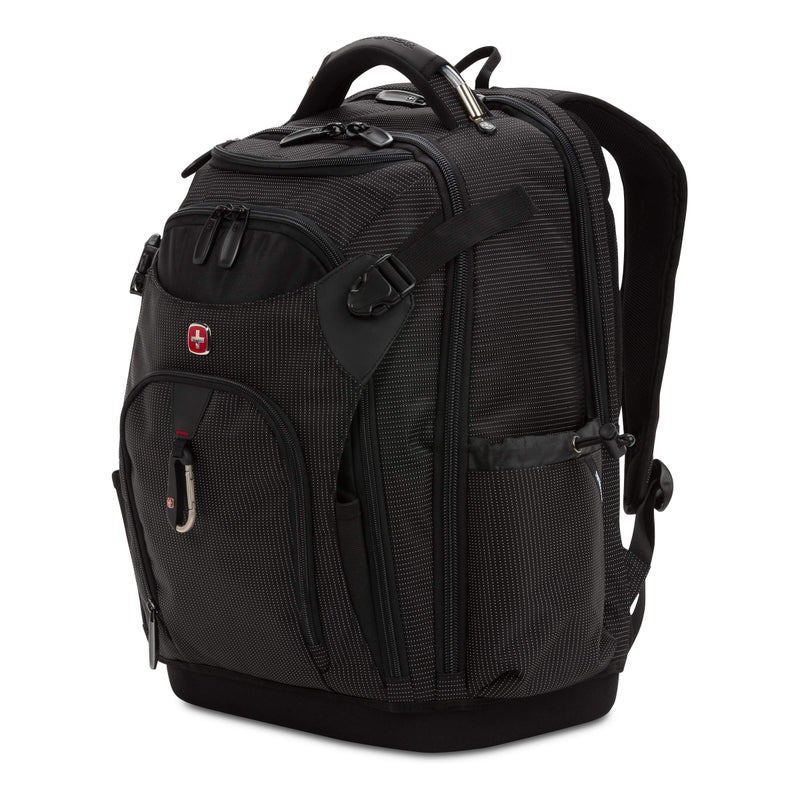 SWISSGEAR حقيبة أدوات سويس جير، تناسب حتى لابتوب بحجم 17 بوصة، حقيبة عمل برو، سوداء - Image 1