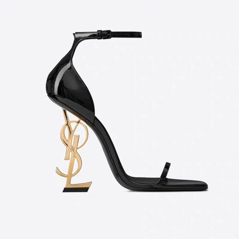 Fashion Sandals Women'S 2023 New Arrival Shaped Heel With Letters Fashion Black Socialite French Y Super High Heels - Image 1