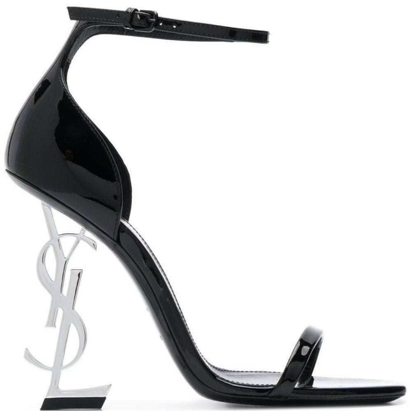 Fashion Sandals Women'S 2023 New Arrival Shaped Heel With Letters Fashion Black Socialite French Y Super High Heels - Image 5