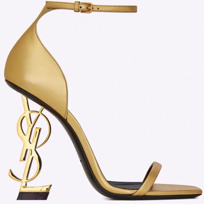 Fashion Sandals Women'S 2023 New Arrival Shaped Heel With Letters Fashion Black Socialite French Y Super High Heels - Image 3