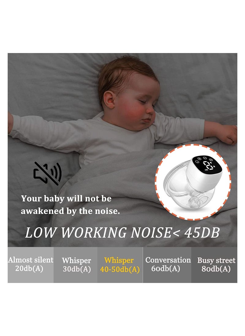 Gonice - Hands-Free Breast Pump, (3 Modes & 9 Levels), Portable Electric Breast Pump, Portable Cordless Breast Pump, Silent, Painless, LCD Display, Breast Pump in Bra (24mm Flange) - Image 1
