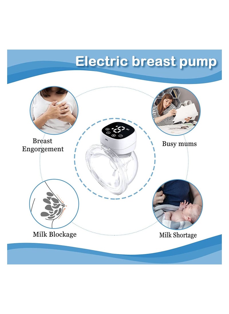 Gonice - Hands-Free Breast Pump, (3 Modes & 9 Levels), Portable Electric Breast Pump, Portable Cordless Breast Pump, Silent, Painless, LCD Display, Breast Pump in Bra (24mm Flange) - Image 1