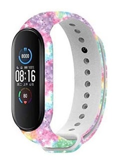 Y&D Compatible with for Xiaomi Mi Band 5/Mi 6 Strap  Colourful Silicone Replacement Bracelet Wristband Bands Accessories Smart Printed Strap Miband 5/Miband 6 4 Pieces  - Image 3
