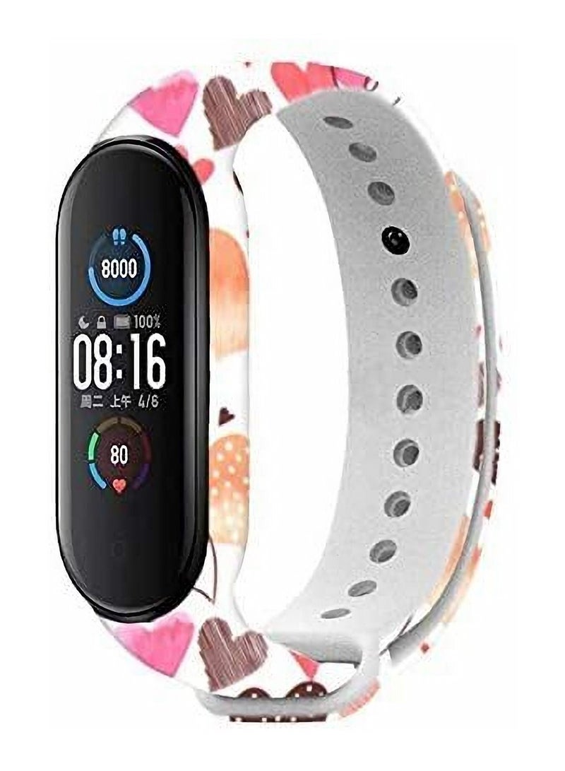 Y&D Compatible with for Xiaomi Mi Band 5/Mi 6 Strap  Colourful Silicone Replacement Bracelet Wristband Bands Accessories Smart Printed Strap Miband 5/Miband 6 4 Pieces - Image 2