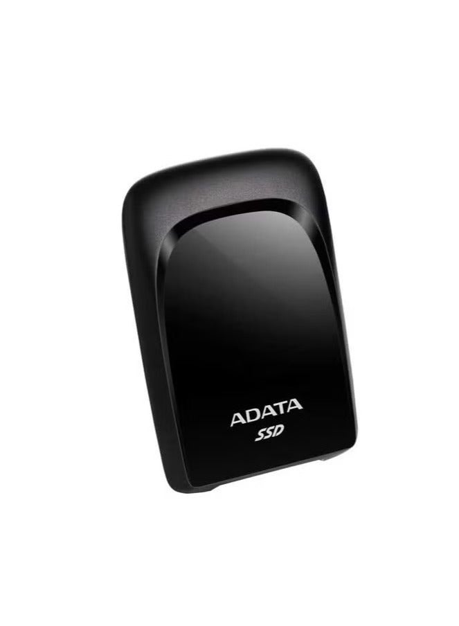 ADATA SC680-240GB External Solid State Drive with USB 3.2 Gen.2 Type-C, 2.5 Inch, Black ASC680-240GU32G2-CBK, 240GB - ASC680-240GU32G2-CBK - Image 1