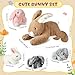 Syhood 5 Pieces Bunny Stuffed Animals Plush Set Easter Gifts Mommy Bunny Plush Doll with 4 Babies Cute Fluffy Rabbits in Mommy Stuffed Rabbit for Huggable Sleeping Holiday Birthday - Image 4