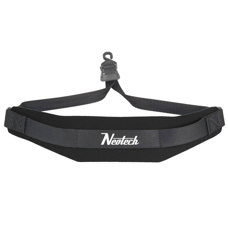 Neo Tech Neotech Saxophone Strap - XL - Metal Open Hook Neck Strap for Saxophone, Clarinets, English Horns & More - Comfortable Neoprene Instrument Neck Strap - Black - Image 1