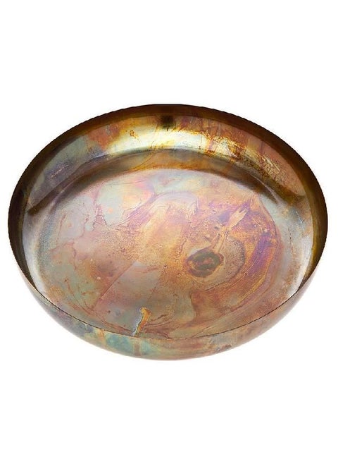 Burnt Copper Plate Platter Centerpiece by Godinger - Round