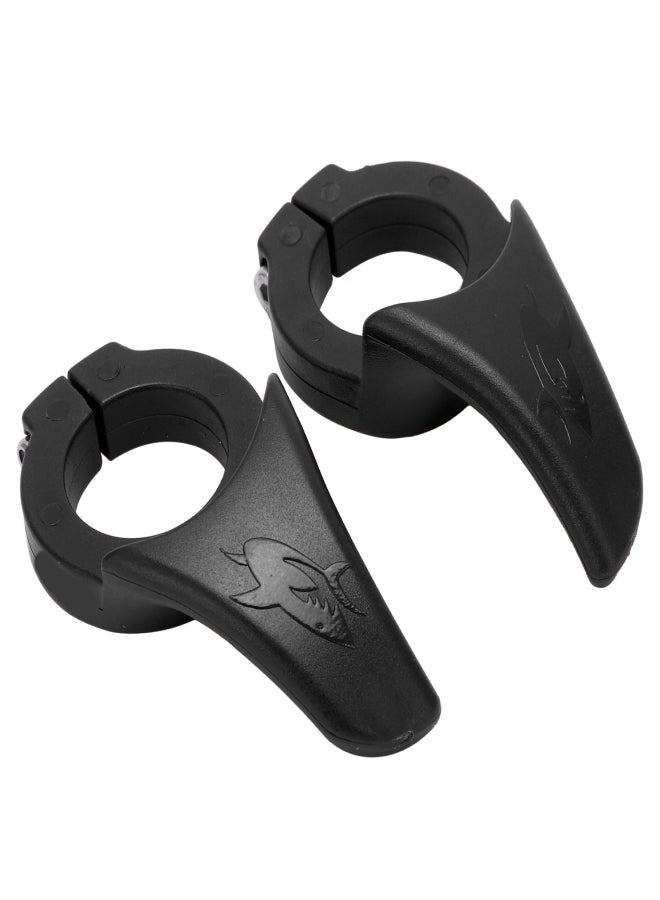 إنلي زوج واحد من مساند الدراجات الصغيرة Enlee، أطراف مقود دراجة عالمية ممتدة للدراجات الجبلية، لون أسود - Image 2