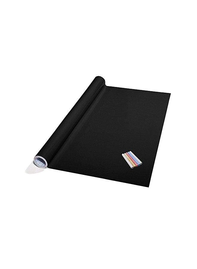 Zaboon Large 200Cm X 60 Cm Removable Chalkboard Wall Sticker Decal Roll, Black Board Roll With 5 Color Chalks - Image 3