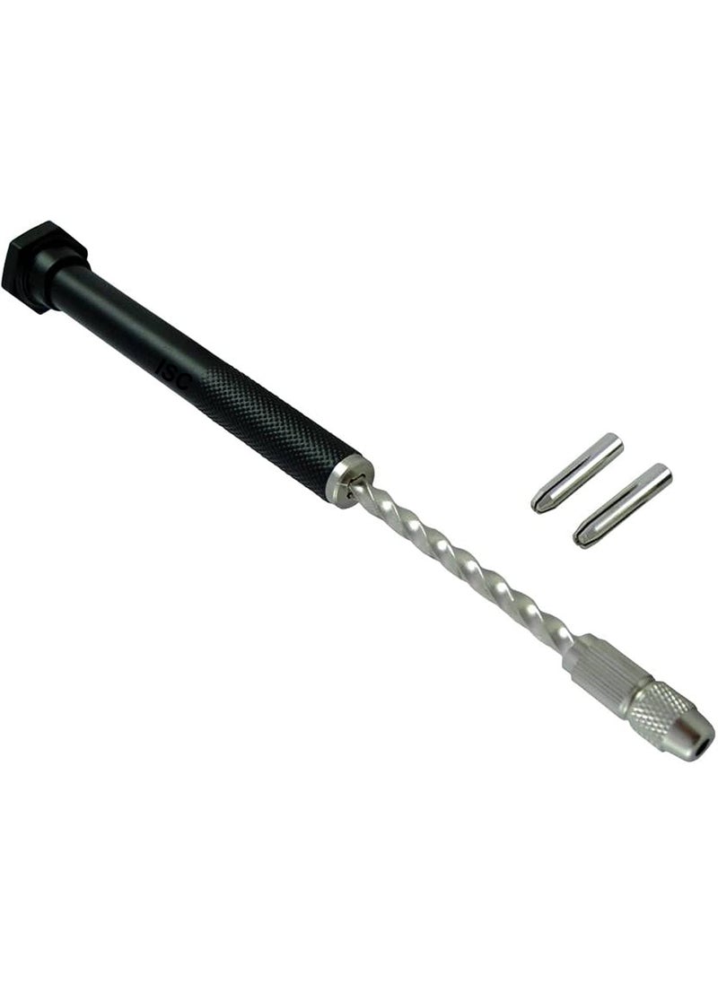 ISC ISC Mini Manual Spiral Push Hand Drill With 2 Pcs Collets DIY Craft Model Making Tool  - Image 1