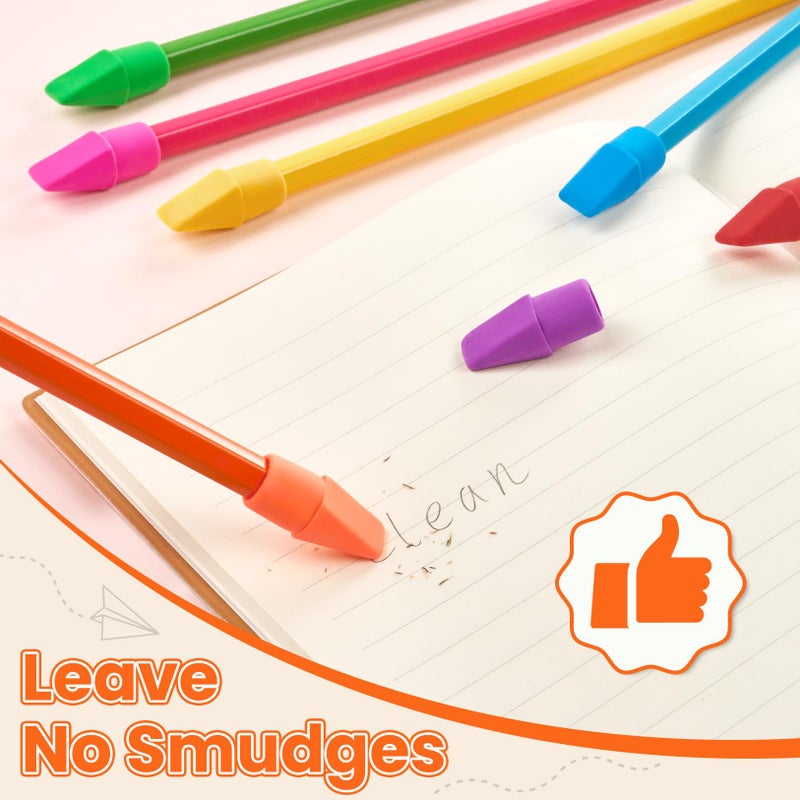 Sooez 120 Pack Pencil Top Erasers, Cap Pencil Eraser Toppers, Studying Supplies for Teachers Classroom Must Haves Pencil Erasers, 7 Colors - Image 4