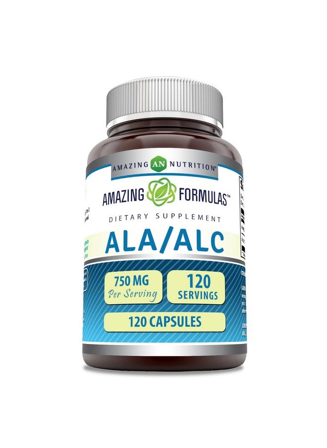 Amazing Formulas ALA/ALC (Alpha Lipoic Acid/Acetyl L-Carnitine) Supplement | 750 Mg Per Serving | 120 Capsules | Non-GMO | Gluten-Free | Made in USA - pzsku/Z6A5C42F821CF03245B36Z/45/_/1739864264/83417beb-1ec3-471a-8943-1a5960e7ef6a