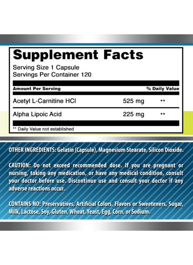 Amazing Formulas ALA/ALC (Alpha Lipoic Acid/Acetyl L-Carnitine) Supplement | 750 Mg Per Serving | 120 Capsules | Non-GMO | Gluten-Free | Made in USA - pzsku/Z6A5C42F821CF03245B36Z/45/_/1739882182/8005fd9f-b85e-4167-9b5f-a8f76ea12b75