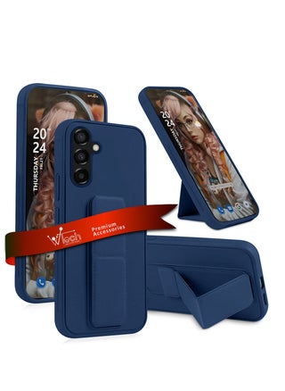 Hand Grip And Multi Stand Magnetic Car Mount Kickstand Case Finger Strap Cover For Samsung Galaxy S24 Plus / S24+ 5G 2024 Navy Blue - pzsku/Z6A5C46544C79A1DF495DZ/45/_/1703680081/7e38283a-574e-4249-ba9c-24ba62a3e796