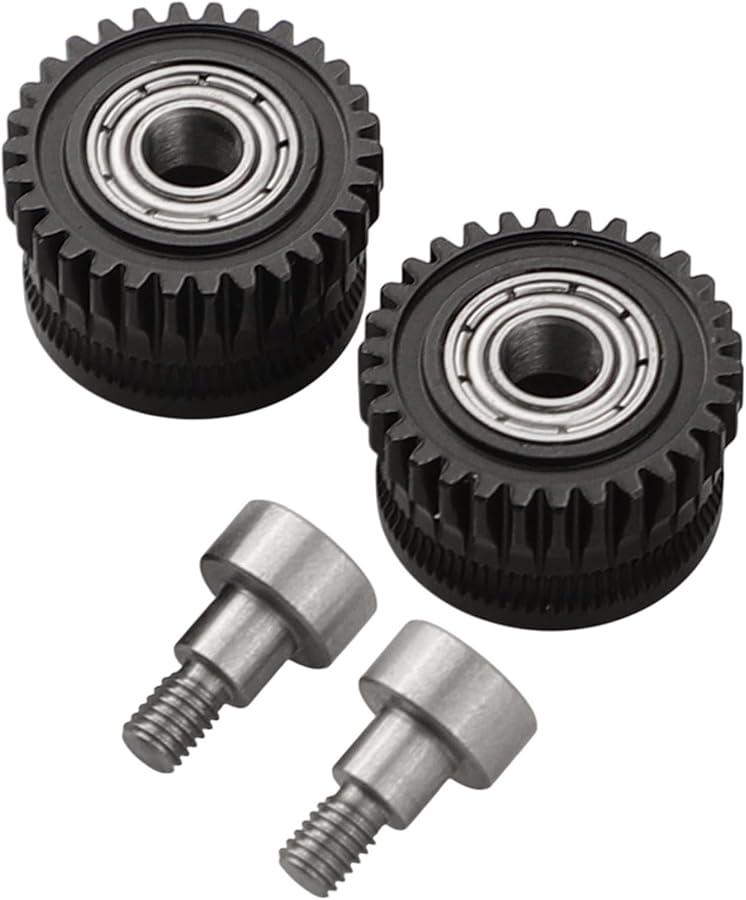 ترس خشن من سبيكة الصلب المقوى لبثق K1 وK1C وK1 Max وV3 وV3 Plus مع محرك مزدوج باللون الأسود - Image 2