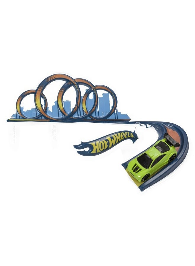 DecoPac DecoSet® Hot Wheels Drift Birthday Cake Decorations, 2-Piece Topper with Race Car and 3D Racetrack Plaque, Create Action-Packed Racing Cakes for Birthdays and Parties  - Image 2