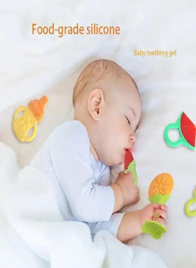 AEREX Strawberry Fruit Shape Baby Teether | Soft Silicone BPA Free Natural Organic Nipple Teether for Newborn Infant, Babies | Teething Toys for Babies | Silicone Soothing Teether (Strawberry) - Image 5