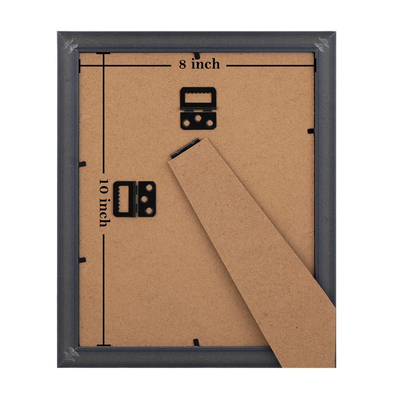 eletecpro 8x10 Picture Frames Set of 2, Gold Picture Frames with Glass Cover, Vintage Photo Frame Displays 5x7 Photo with Mat or 8x10 without Mat for Tabletop or Wall Decor, Gold - Image 4