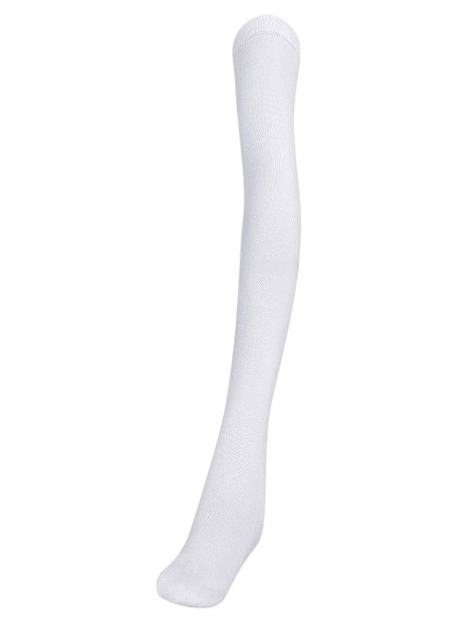 MUKHAKSH (Pack of 2 Pairs Girls Kids Cotton Thigh High Thigh Length upto the thigh Mid Thigh Long White Stocking Socks, Free Size - Image 2
