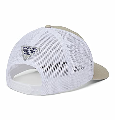 Columbia Unisex PFG Mesh Snap Back Fish Flag Ball Cap, Fossil/White/Fish Flag, One Size - Image 2