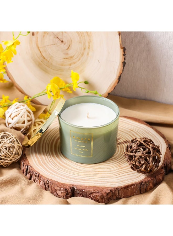 دانوب هوم شموع شمع دانوب هوم أمارا أومبر زجاجية -  سم متعددة الألوان بتصميم أومبر لإضاءة المنزل والعطور والديكور شموع شمع أنيقة لغرفة النوم وغرفة المعيشة إكسسوارات منزلية ديكورية - Image 2