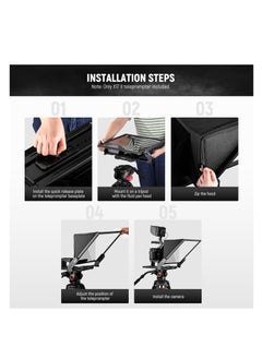Neewer NEEWER Teleprompter X17 II with RT113 Remote/APP Control, 17" HD Beamsplitter All Metal Frame Upgraded Camera Mount QR Plate Compatible with Manfrotto 501PL iPad iPhone, Max Load 44.1Ib, Assembly Free  - Image 3