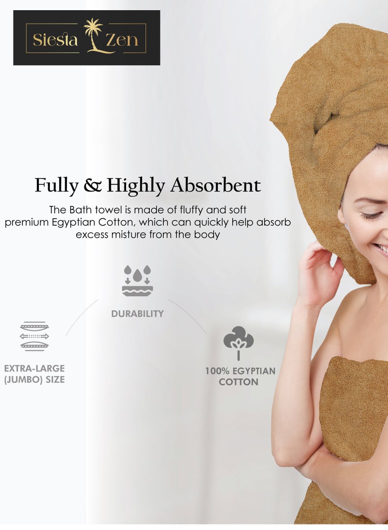 Siesta Zen Jumbo Bath Sheet 600GSM Hotel Spa Towel Extra Large 90x180cm (35x70 inches) Ultra Soft & highly Absorbent, Durable, Quick Dry Thick Super Soft Luxury Hotel Quality (Gift Pack) - Image 2