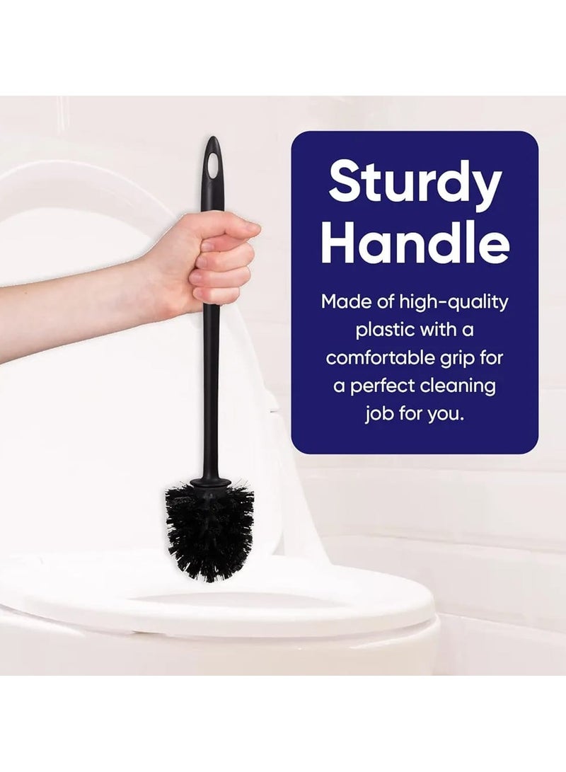 Toilet Brush and Holder Set with Long Handle | Durable PP Bristles | Deep Cleaning Toilet Bowl Brush | Compact & Hygienic Bathroom Cleaner  - Image 4