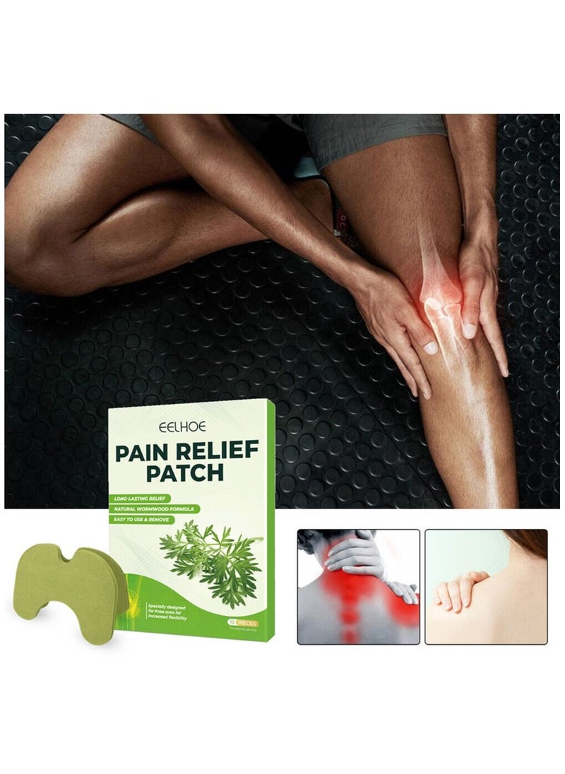 EELHOE 10 Pieces Pain Relief Patches for Knee and Neck Wormwood Relief Patch Long Lasting Relief of Joint Natural Herbal Knee Shoulder Neck Heat Patches for Pain Relief Hot Moxibustion Wormwood Stickers  - Image 4