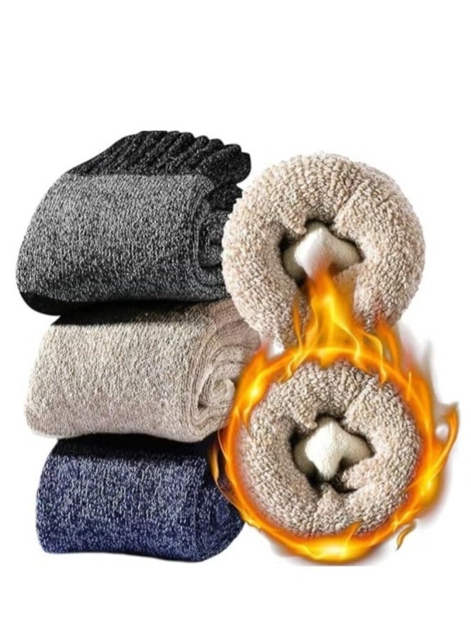 جوي شيك جوارب صوفيه شتوية كاجوال ناعمة ودافئة ومريحة وسميكة مصممة للشتاء بلمسة كلاسيكية وخامة محبوكة للجنسين من (6 ازواج) قياس واحد - Image 2