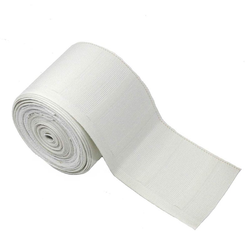 Ailejia Curtain Tape 3 inch Deep Pinch Pleat White Tape for Curtains Natural Cotton 65 Yards 6 Meters